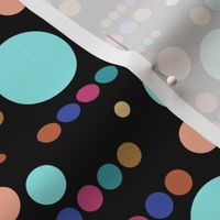 retro dots on black