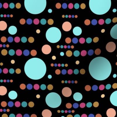 retro dots on black