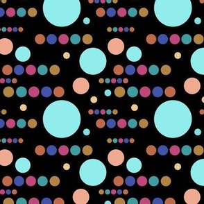 retro dots on black