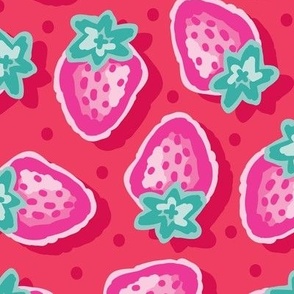 Large_Strawberries_Bright and colourful_Laura Wayne Design