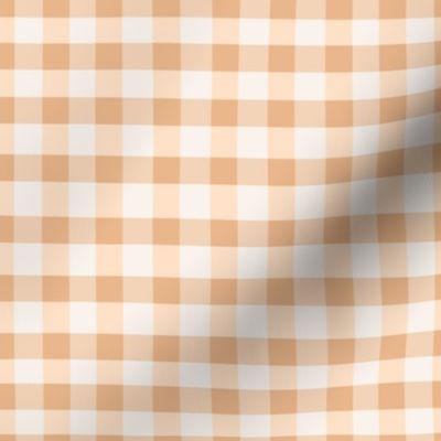 gingham peach