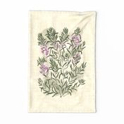 Rosemary botanical illustration tee towel