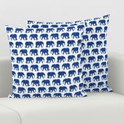 baby elephants - royal blue - C21