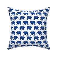 baby elephants - royal blue - C21