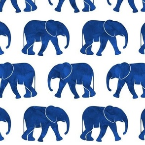 (2" scale) baby elephants - royal blue - C21