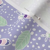 Bees & Leaves - Pink, Purple and Green