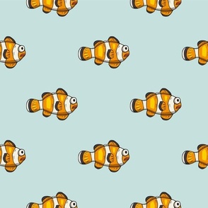 Small clownfish summer sea design