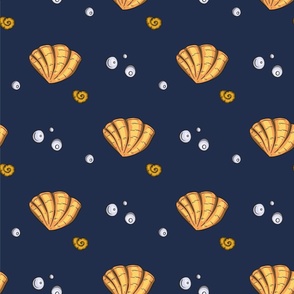 Summer sea shell cartoon design