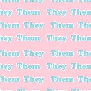 pronouns - they them trans pink