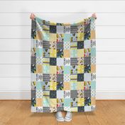 21" Little Boys Cheater Quilt 90 degrees