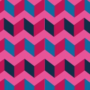 Blue and Pink smaller chevron