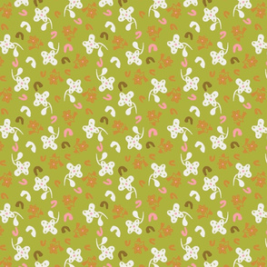 Sweet Floral Party Green
