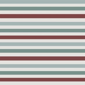 Christmas stripes - muted Christmas stripe, boho Christmas