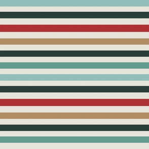 Christmas stripes - Christmas stripe, Christmas holiday fabric