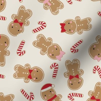 gingerbread cookies fabric - Christmas holiday gingerbreads