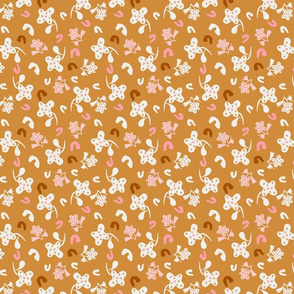 Sweet floral party light brown