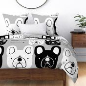 Black And White French Bulldog Pillow