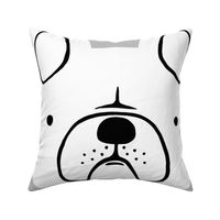 Black And White French Bulldog Pillow