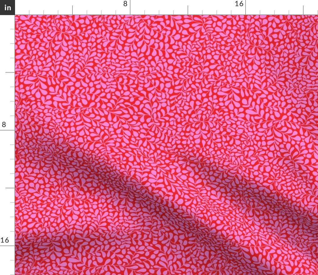 Ivy Doodle Pink on  Red