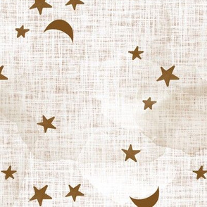 rotated 19-16 stars and moons // sugar sand linen