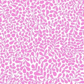 Ivy Doodle Pink on White