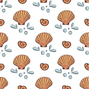 Summer sea shell cartoon design