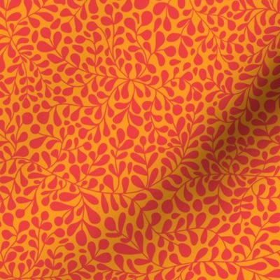 Ivy Doodle Tomato Red on  Orange