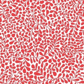 Ivy Doodle Tomato Red on White