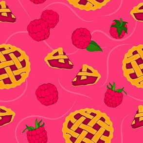 Raspberries and Pie Medium Pink