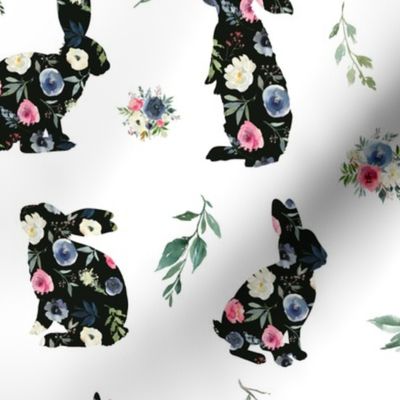 black floral bunny