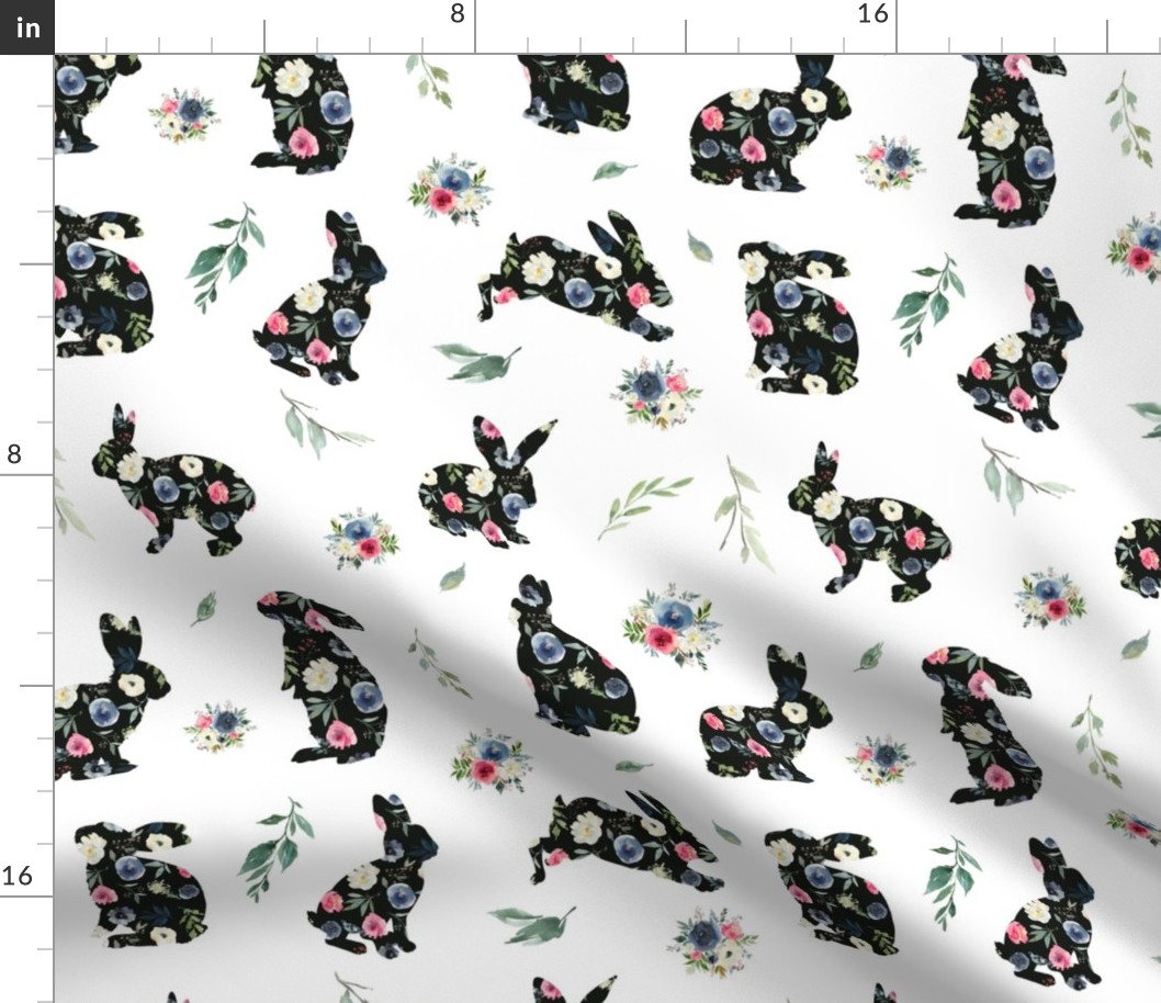 black floral bunny