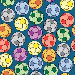 Colorful Soccer Balls Larger