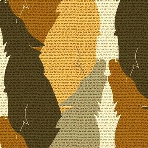 Howling Wolves in Brown Tones