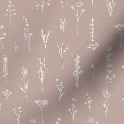 New Wildflowers Lineart in Neutral colors