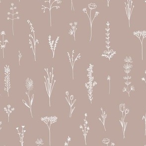 New Wildflowers Lineart in Neutral colors