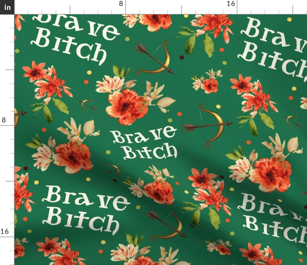 Large Scale Brave Bitch on Teal