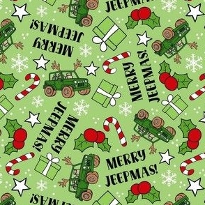 Medium Scale Merry Jeepmas! Christmas 4x4 Off Road Vehicles in Green