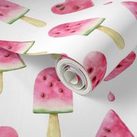 Large Scale Watermelon Popsicles on White