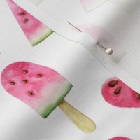 Medium Scale Watermelon Popsicles on White