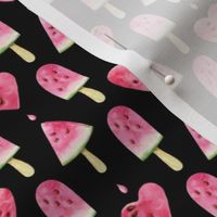 Small Scale Watermelon Popsicles on Black
