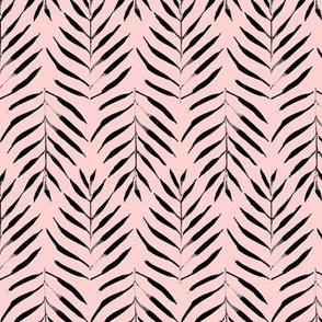 Palm leaf in black and pink