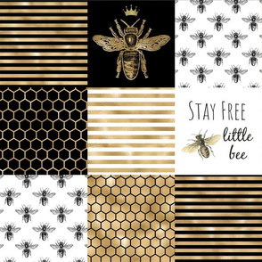 queen bee patchwork - stay free little bee