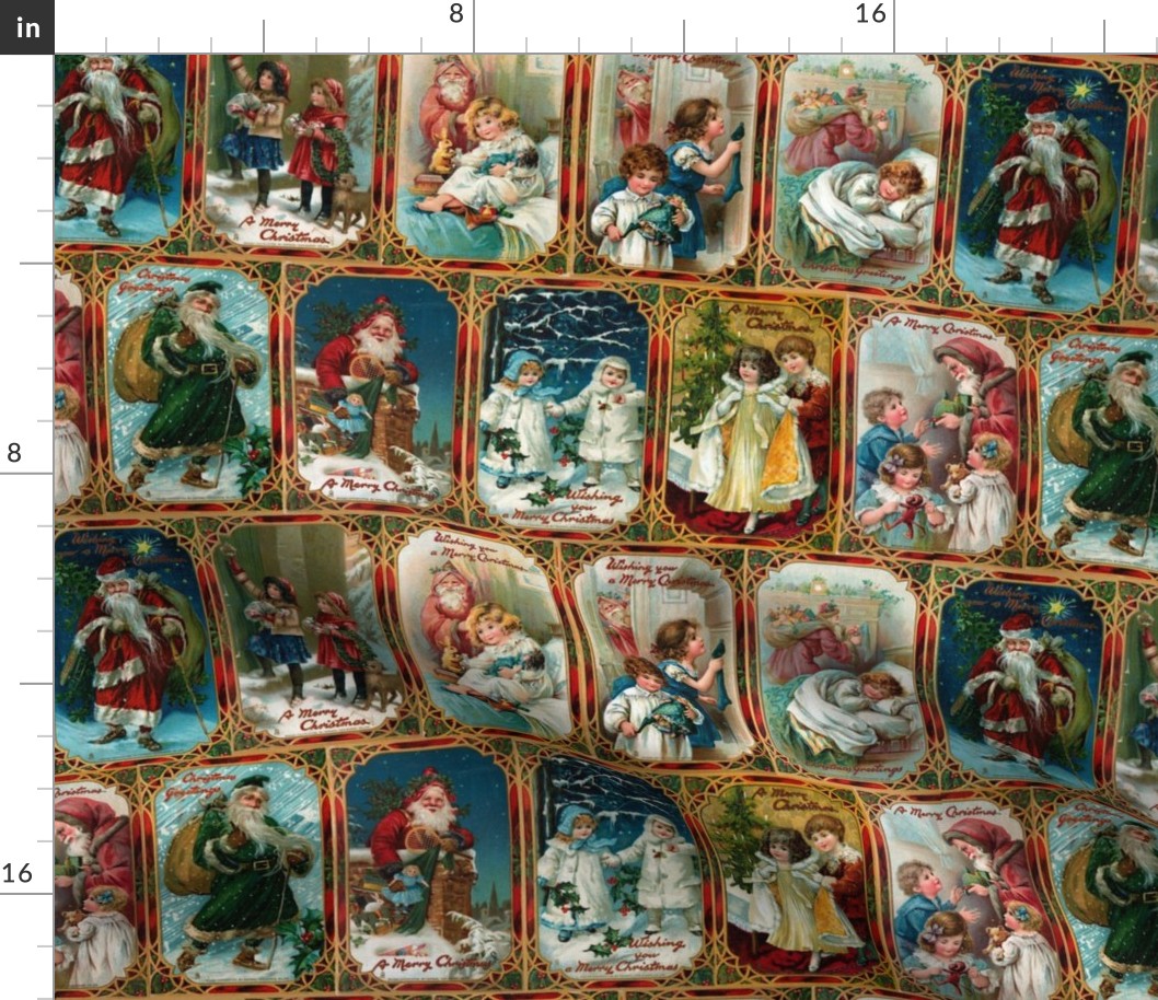 Vintage Christmas Card Collage