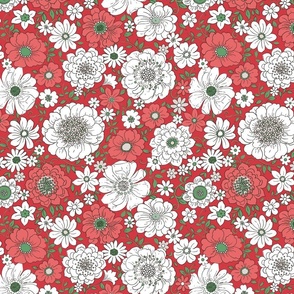 Camilla Retro Floral Christmas - large scale