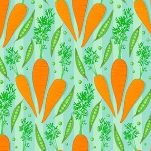 carrots and peas - retro colors