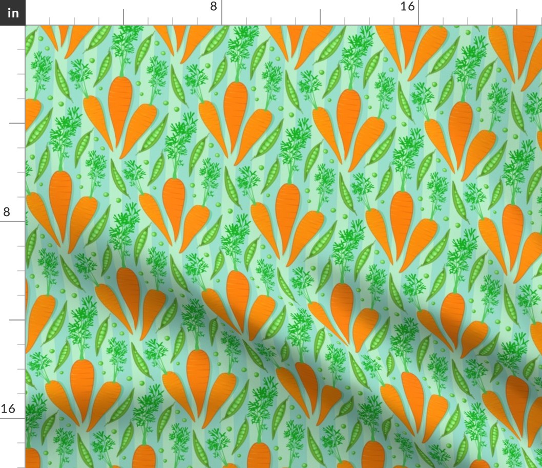 carrots and peas - retro colors