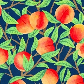 Peach Tree in Navy