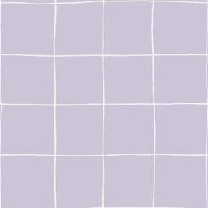 Large Square Grid ~ Lila / white