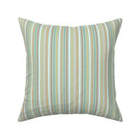 Sweet Multi Stripe - Aqua, Small Scale