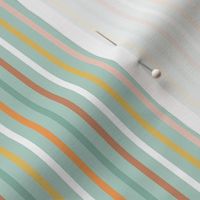 Sweet Multi Stripe - Aqua, Small Scale